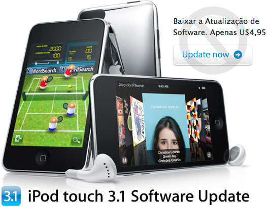 Atualização do software do iPod touch