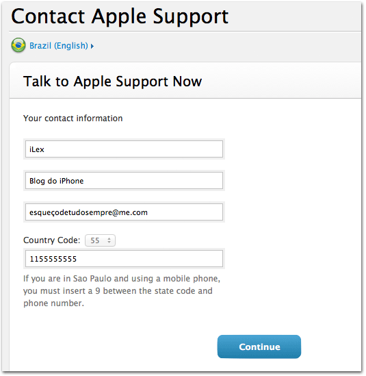 Suporte Apple