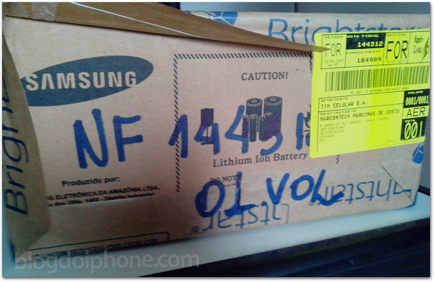 Caixa da Samsung