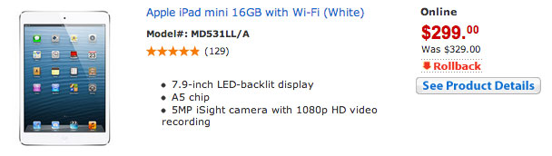 Preços do iPad mini