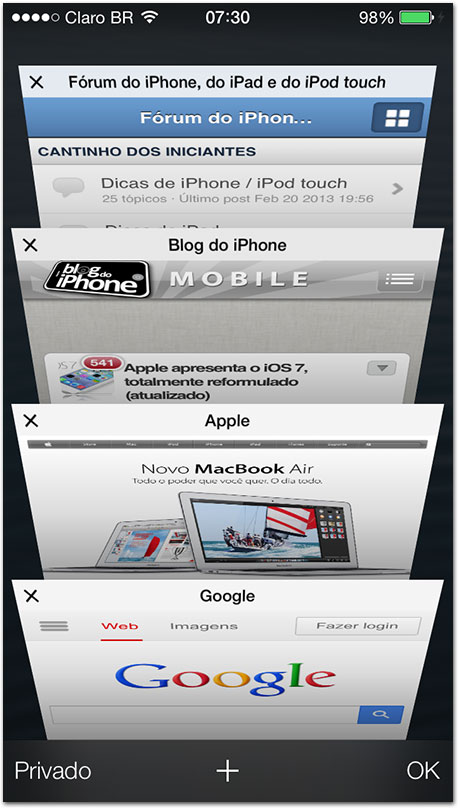 iOS 7 — Safari