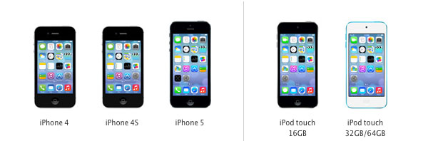 iPhone 4, 4S, 5 e iPod 5ª geração