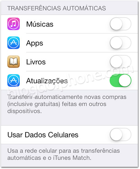 iOS 7 - Atualizações