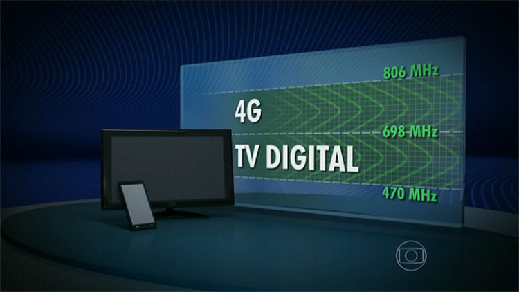Faixas 4G e TV Digital