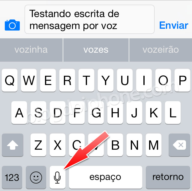 Ditado iOS 8