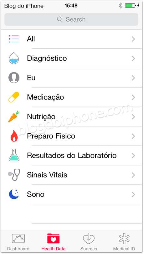 iOS 8 Saúde