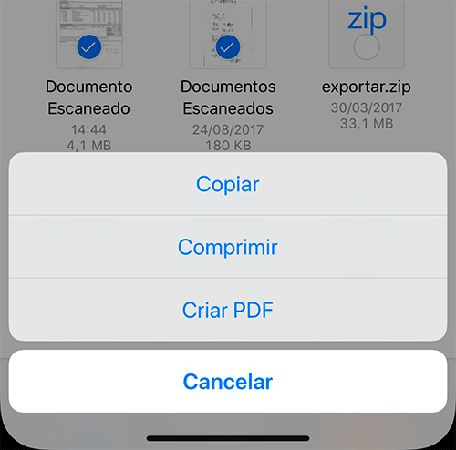 Comprimir arquivos no iOS
