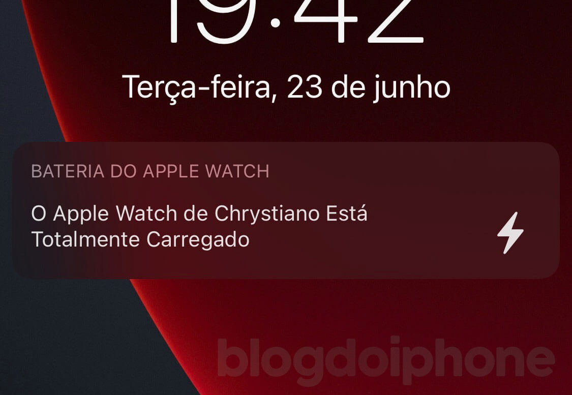 iOS 14 Carga Apple Watch