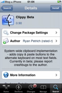 Clippy Beta no Cydia