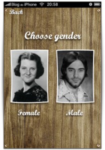 Escolha entre homem e mulher