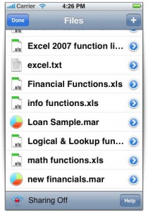 Arquivos Excel no iPhone