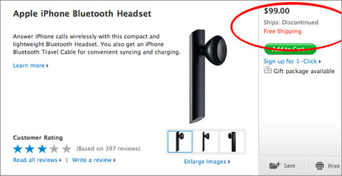 Apple iPhone Bluetooth Headset