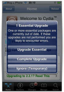 Atualização do Cydia