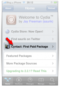 Cydia normal, mas com pacote pago para instalar