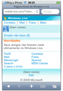 Windows Live no iPhone