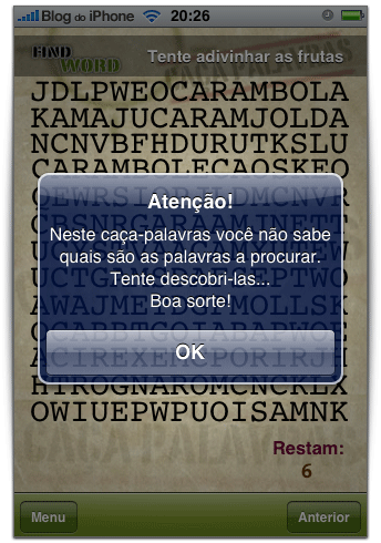 Caça palavras Brasileiro! na App Store
