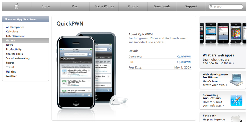 QuickPWN na Apple
