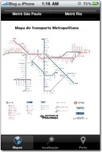 Mapa da rede ferroviária de São Paulo