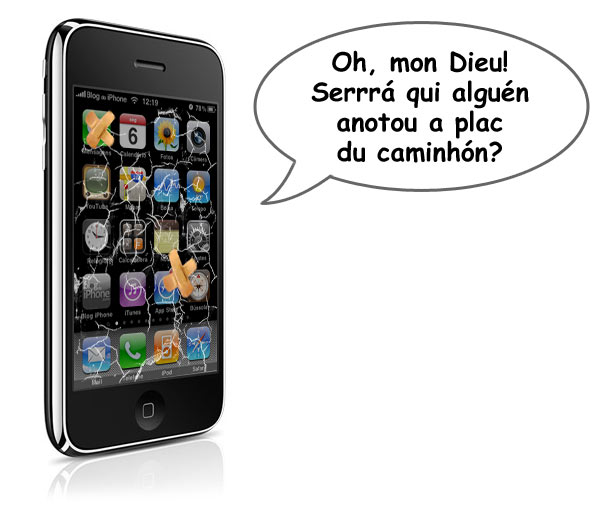 Problema de iPhones rachados na França