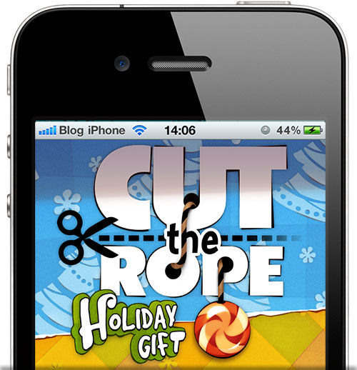 Presente da Chillingo: jogo Cut the Rope Holiday de graça para