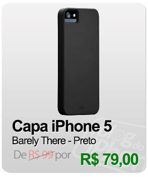 Capa Case-mate para iPhone 5 - Barely There - Preto