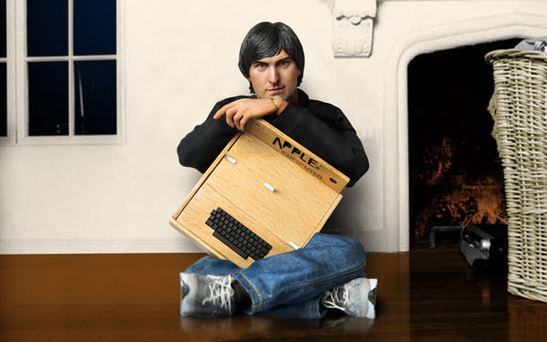 Action figure Steve Jobs jovem