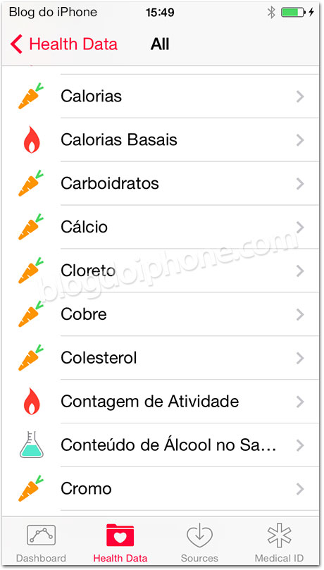 iOS 8 Saúde