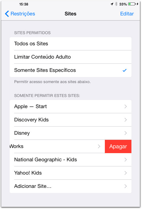 Como bloquear determinados sites no iPhone e no iPad