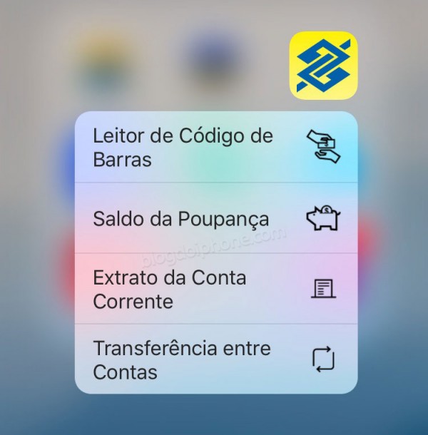 Aplicativo do Banco do Brasil ganha atalhos do 3D Touch