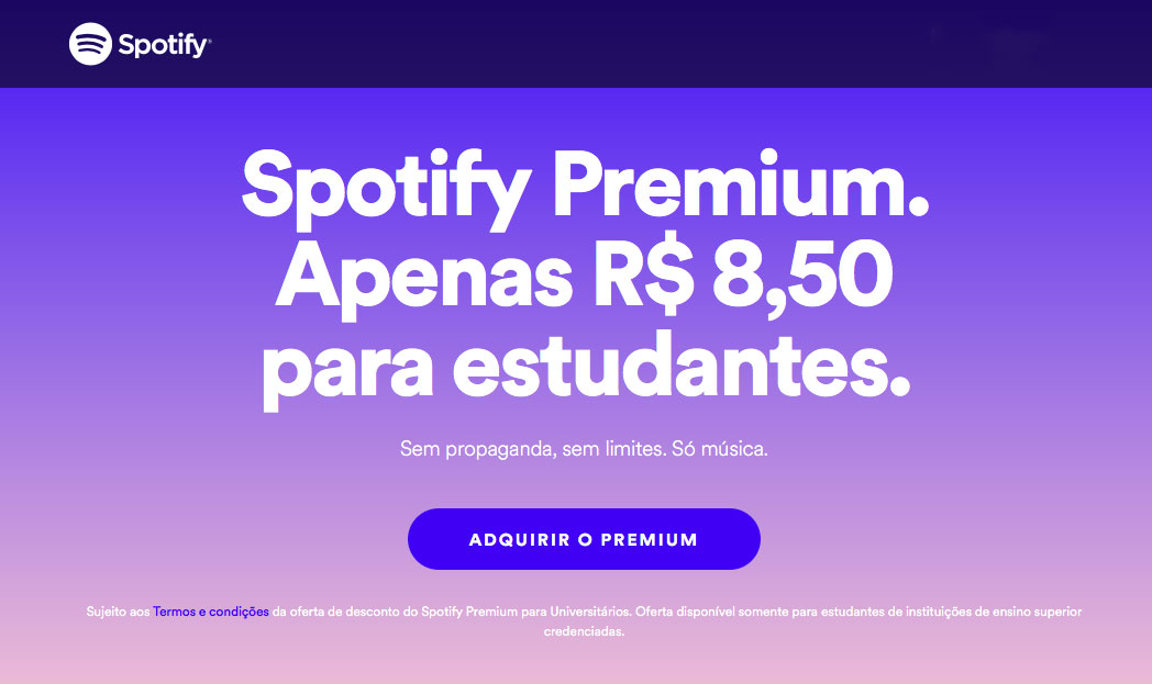 Spotify também passa a oferecer plano universitário no Brasil e em
