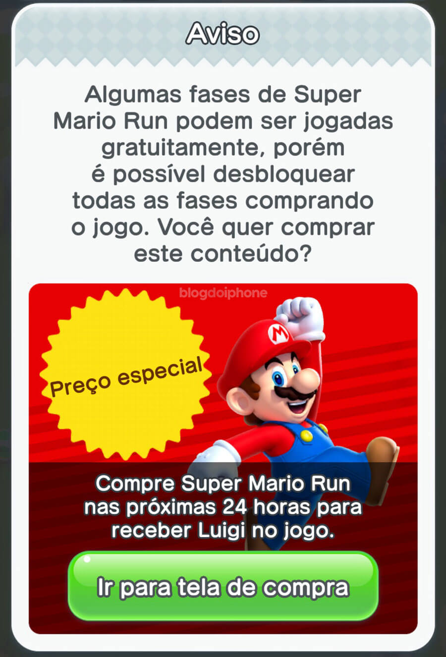 Já está disponível uma atualização gratuita para Super Mario