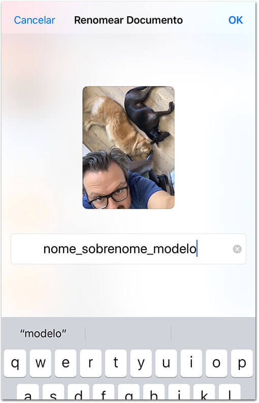Como mudar o nome de um arquivo no iOS