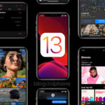 iPhones com iOS 13 e fundo preto