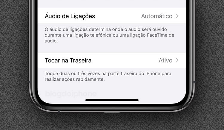 iOS 14 Toque na traseira