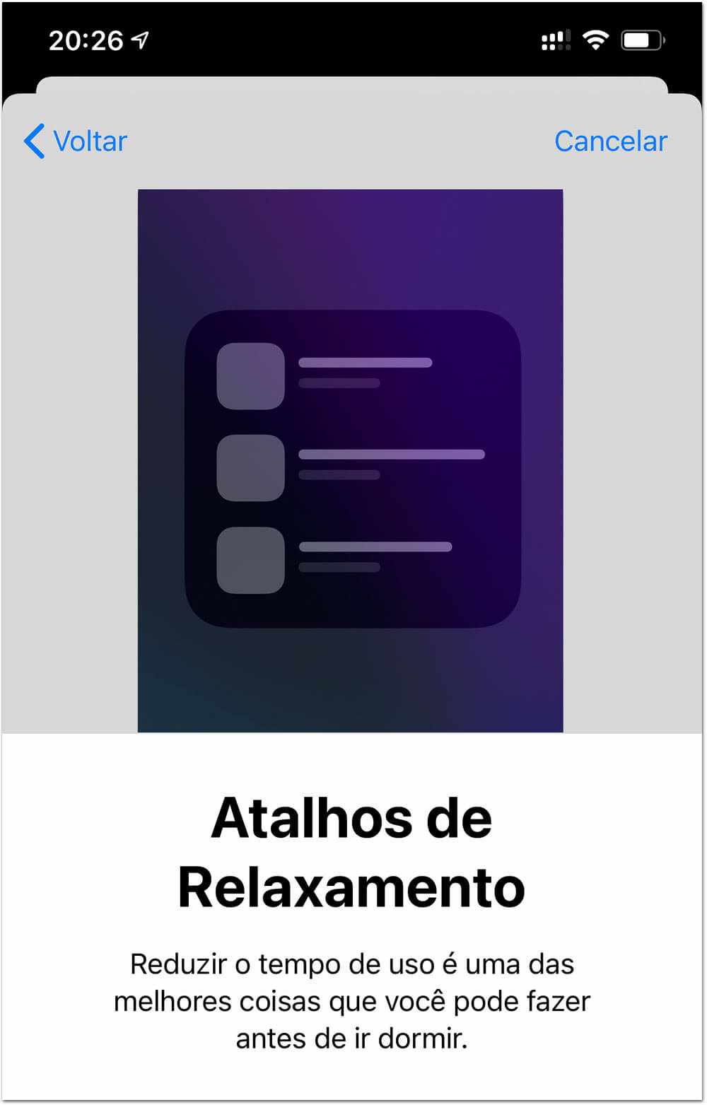 iOS 14 Relaxamento