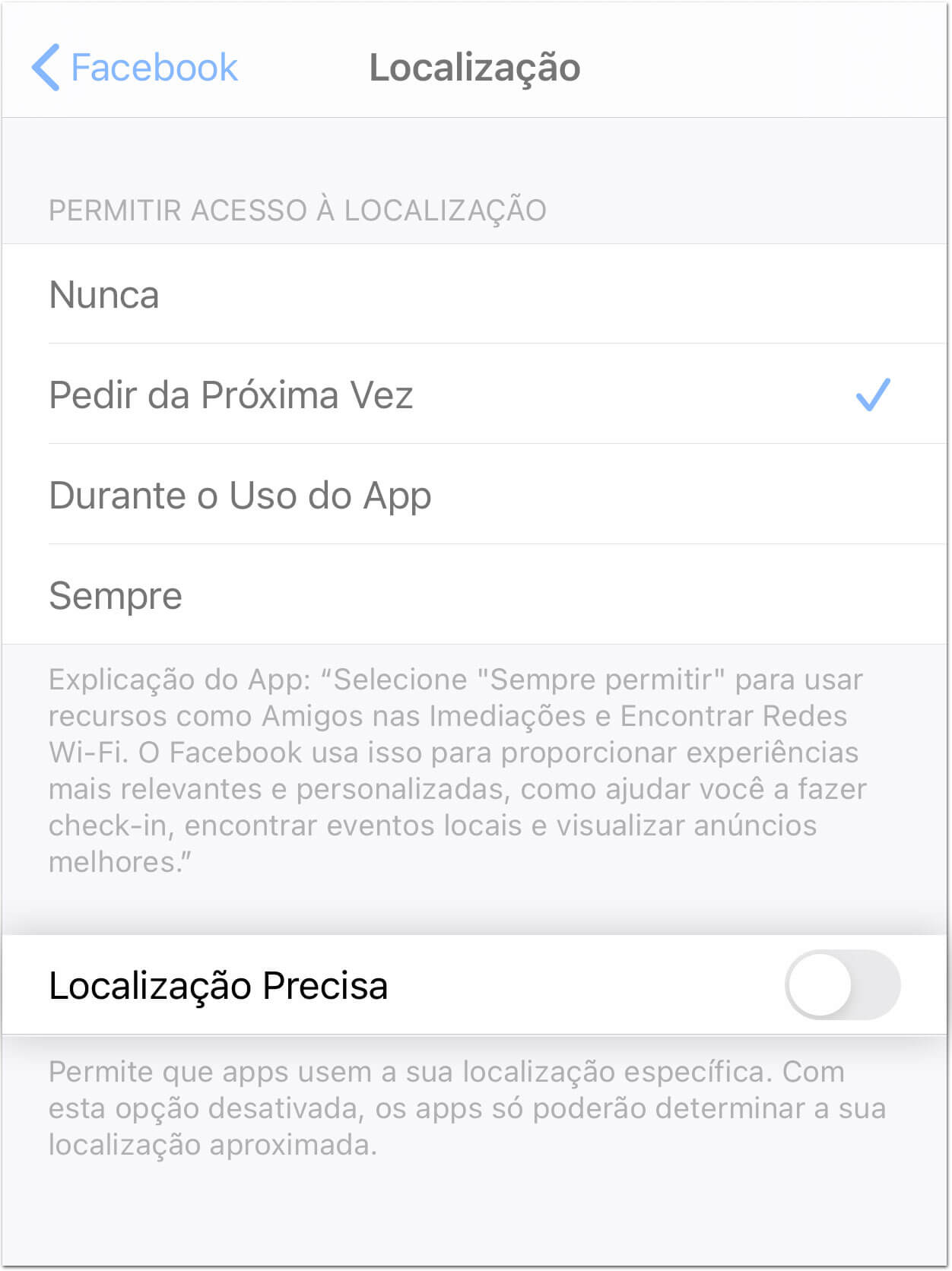 iOS 14 Localização Precisa