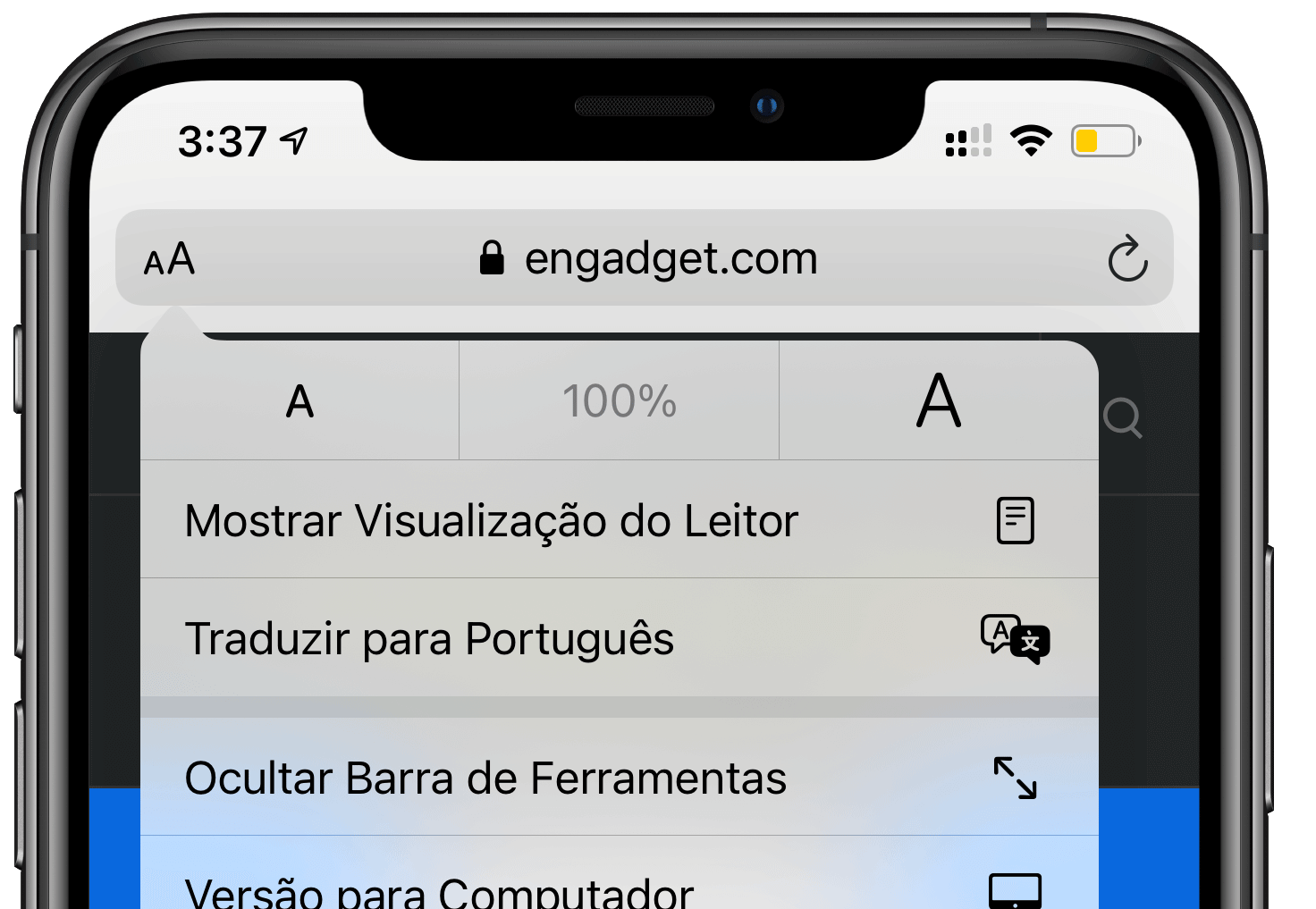 iOS 14 Traduzir Safari