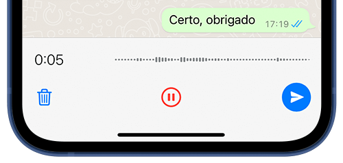 ouvir áudio WhatsApp antes enviar