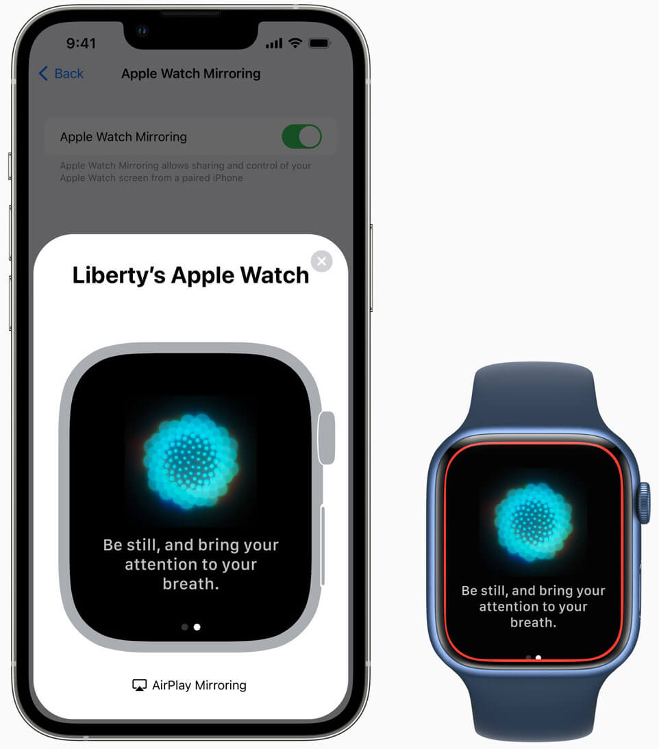 Espelhamento do Apple Watch
