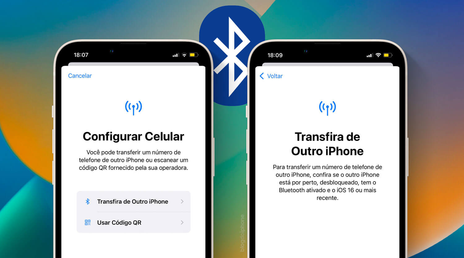 eSIM transferência iOS 16