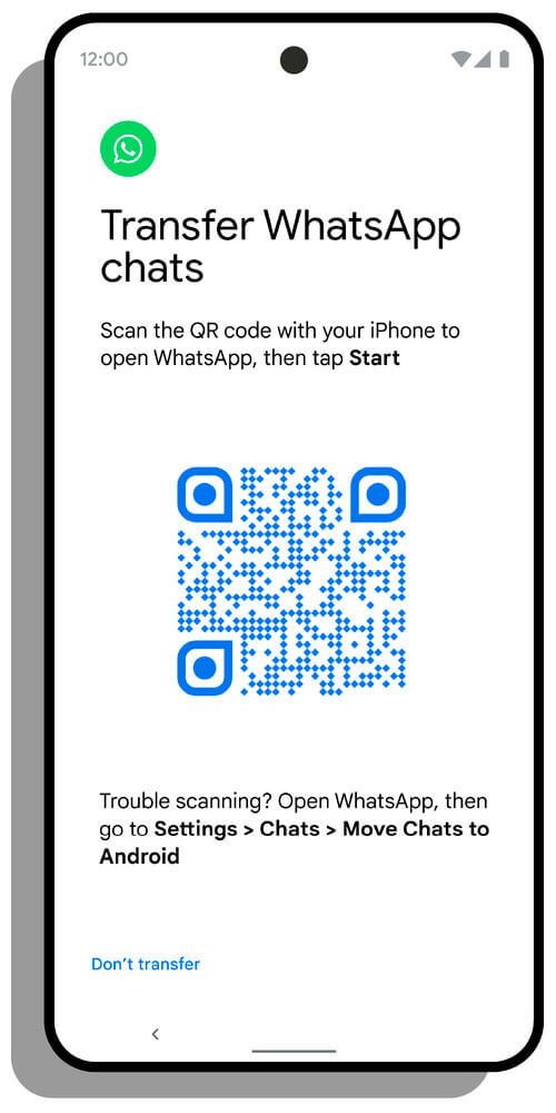 transferir WhatsApp Android para iPhone