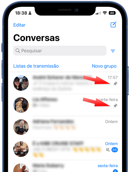 Como fixar conversa no WhatsApp iPhone
