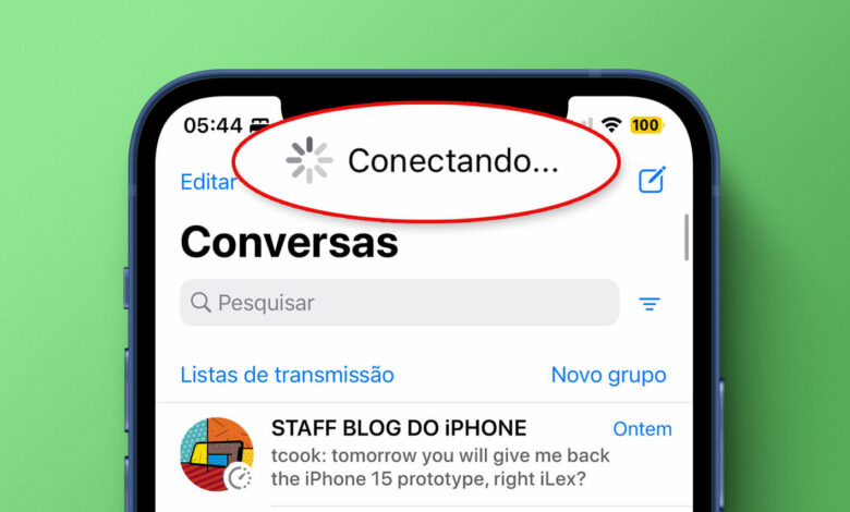 WhatsApp fora do ar - conectando