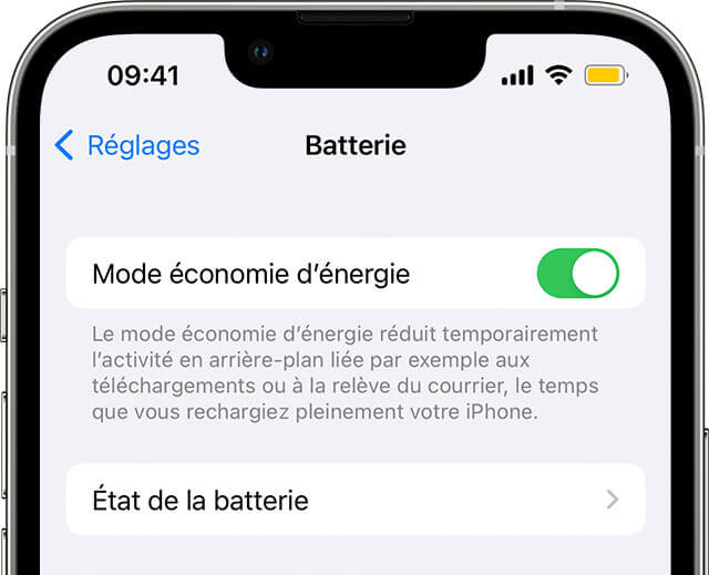 battery low power mode