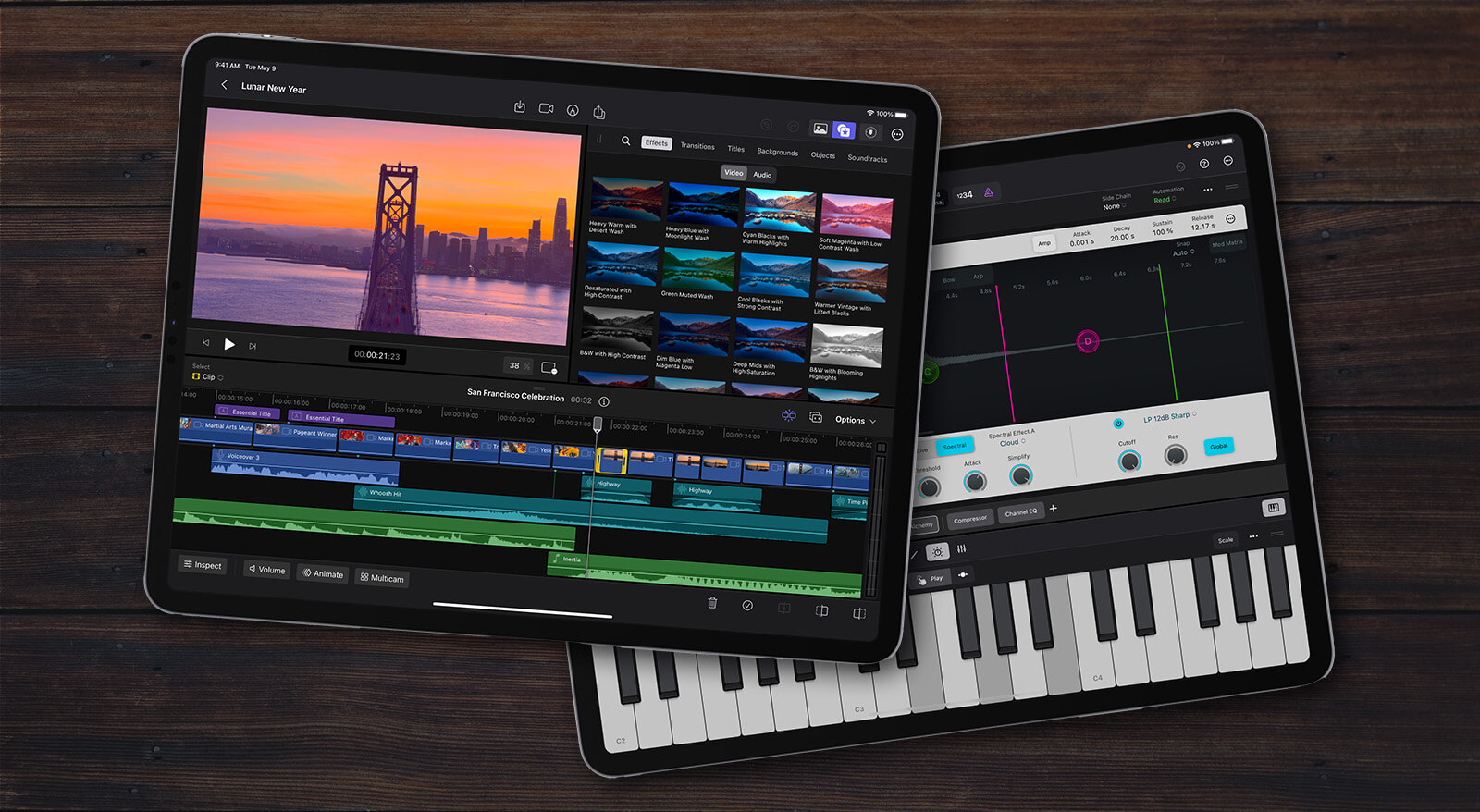 Final Auto Pro e Logic Pro para iPad