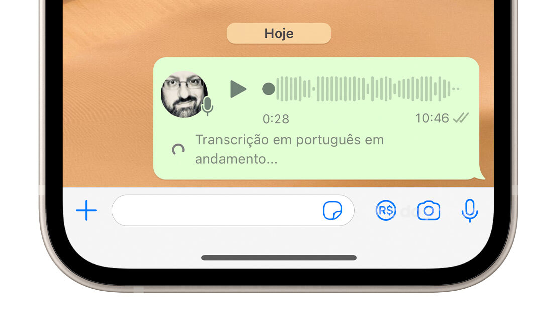 WhatsApp transcrição de áudio
