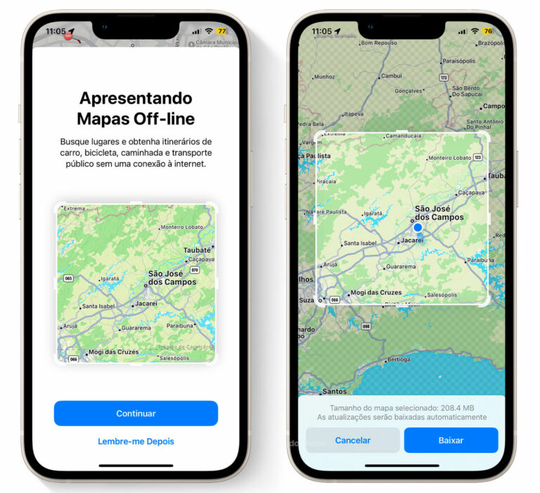 Mapas Ios App Mapas no iOS 17 permite download de mapas para uso offline