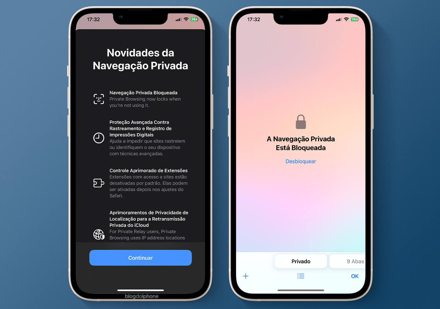 iOS 17 ir proteger a navega o privada do Safari com Face ID