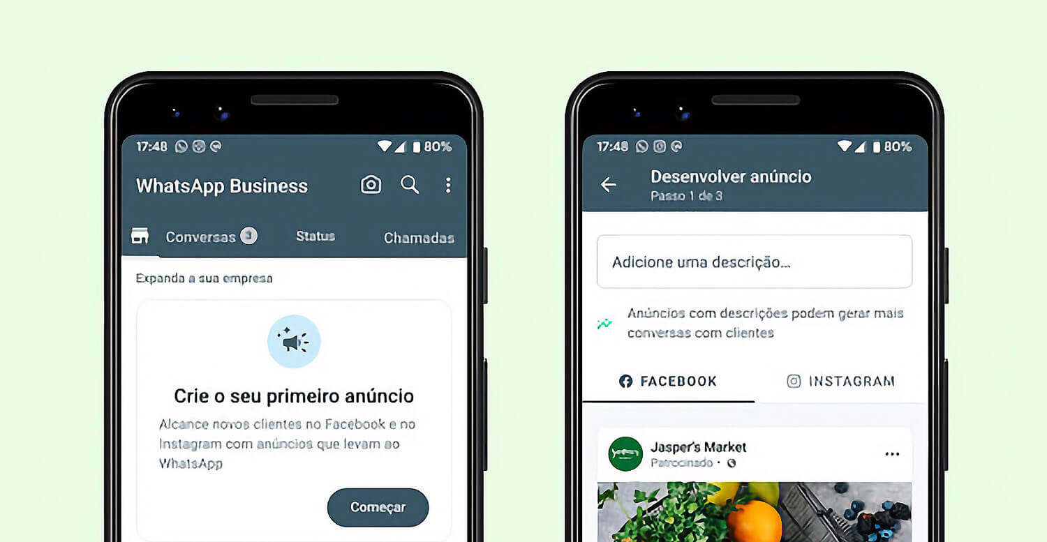 WhatsApp Business anúncios sem conta