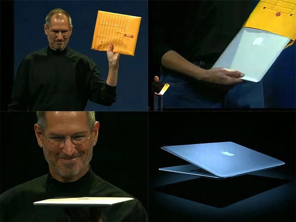 MacBook Air dentro de um envelope